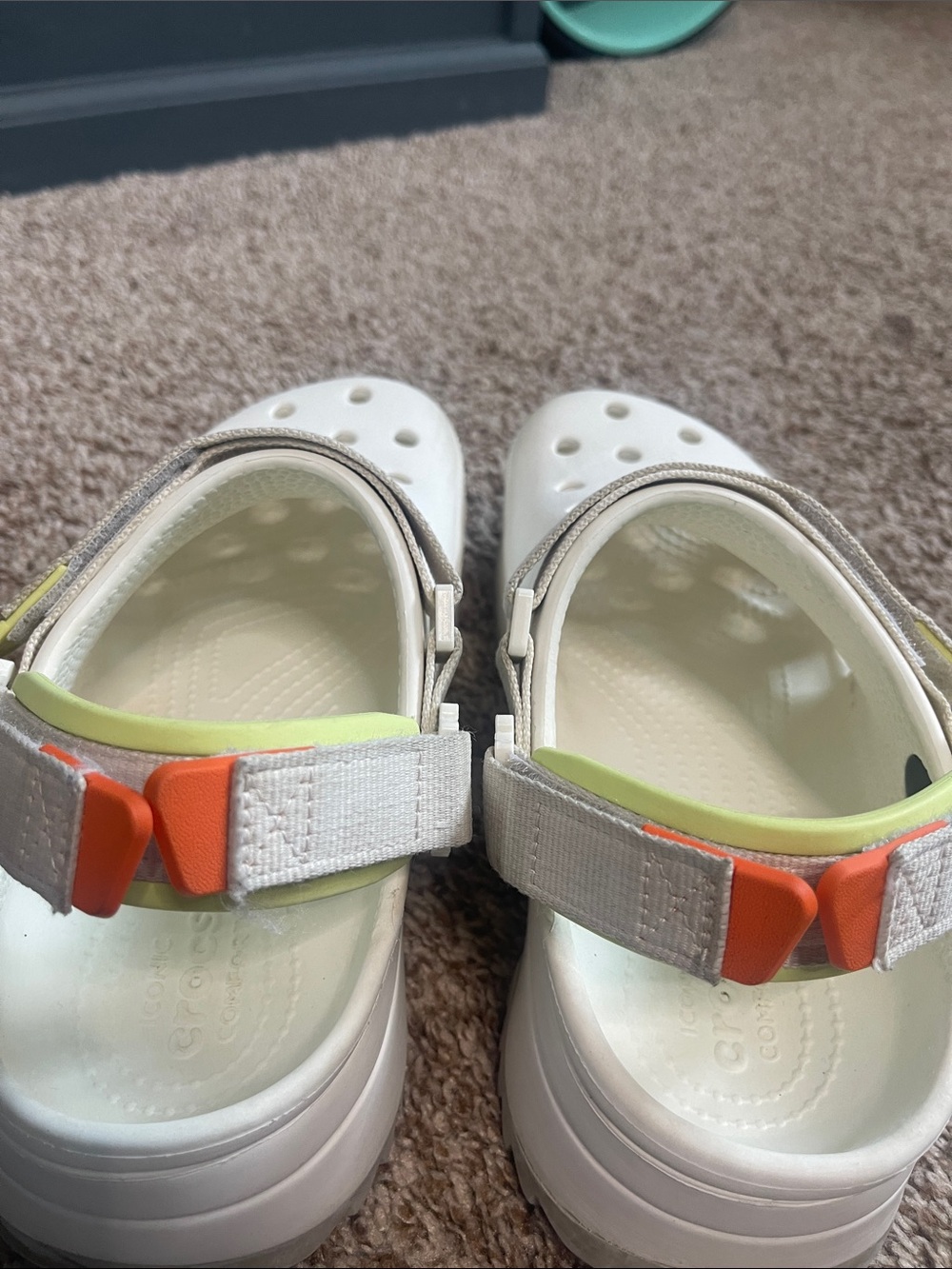 CROCS White Terrain Platform Clogs - Picture 4 of 6